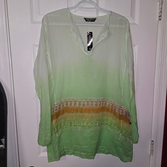 Chaudry KC Sports Green Long Sleeve Blouse Tunic Small - Picture 6 of 6